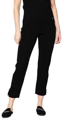 Alice Milano-Knit Slim Leg Pants - Black