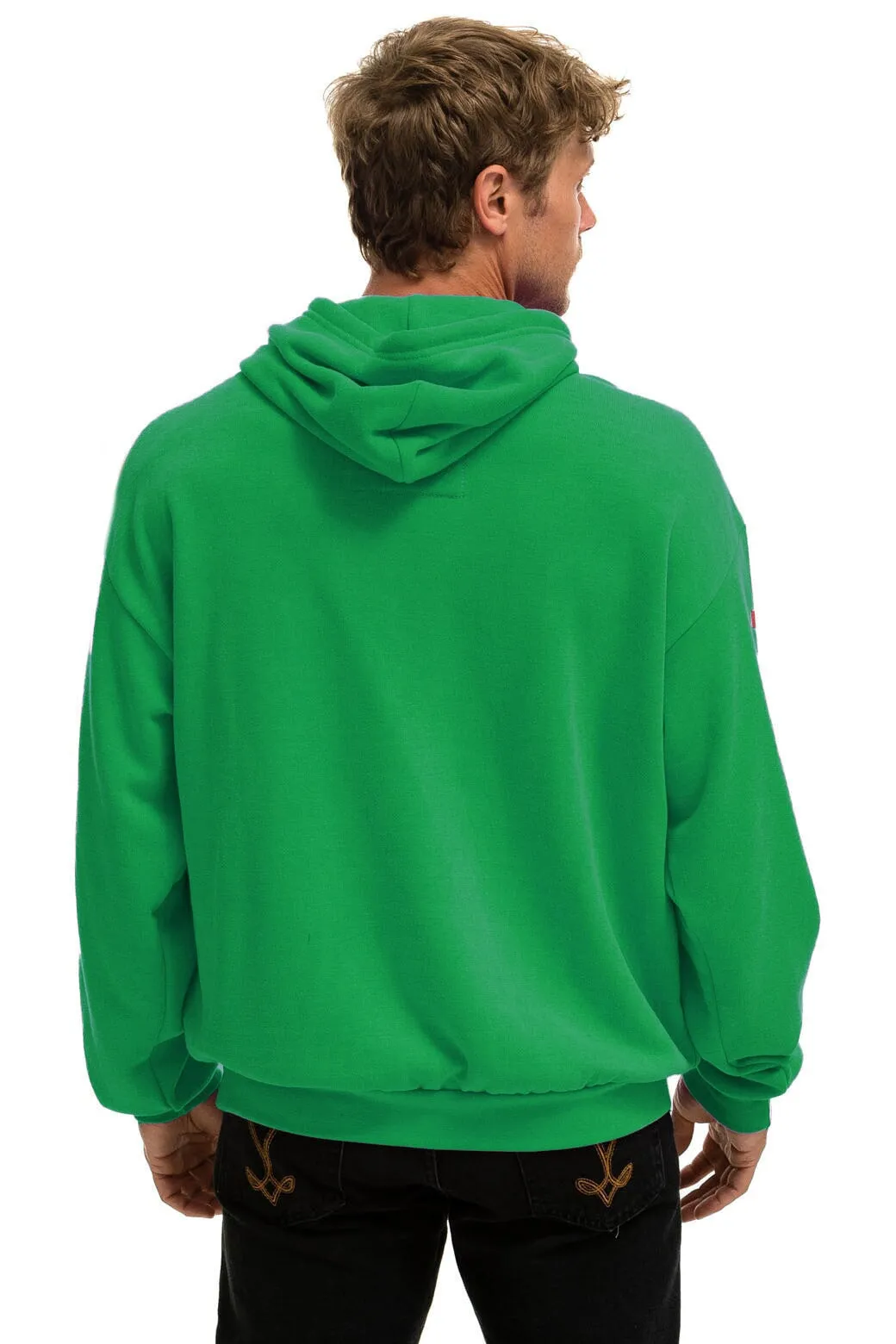 AVIATOR NATION LA JOLLA RELAXED PULLOVER HOODIE - KELLY GREEN