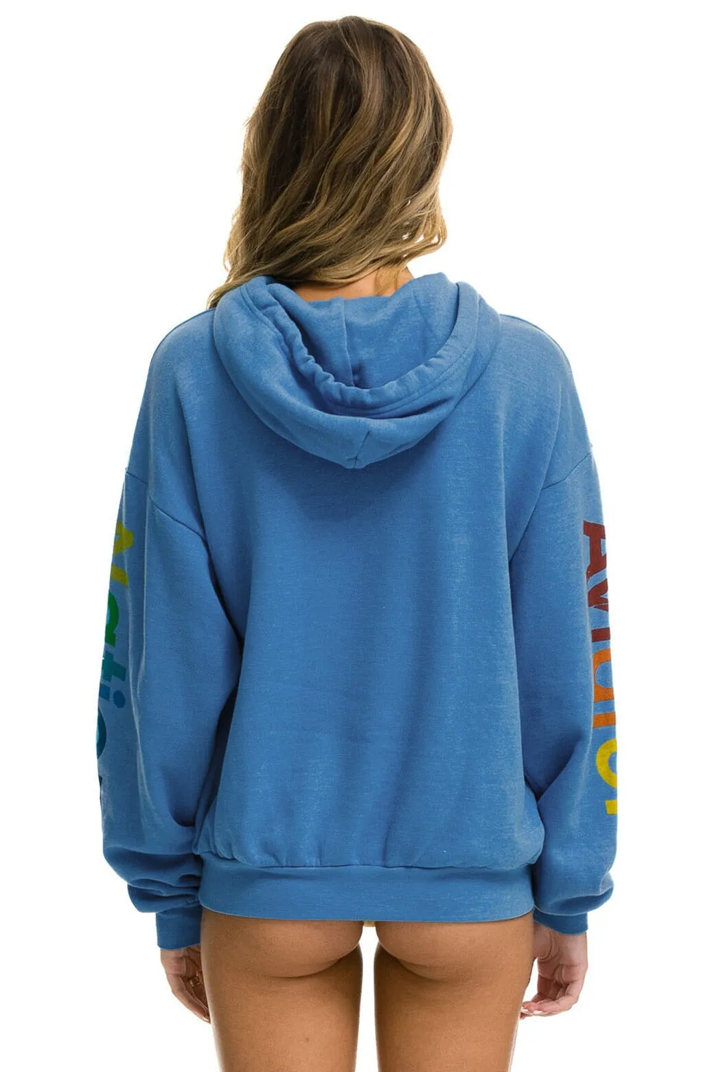 AVIATOR NATION NORTH SHORE RELAXED PULLOVER HOODIE - COBALT