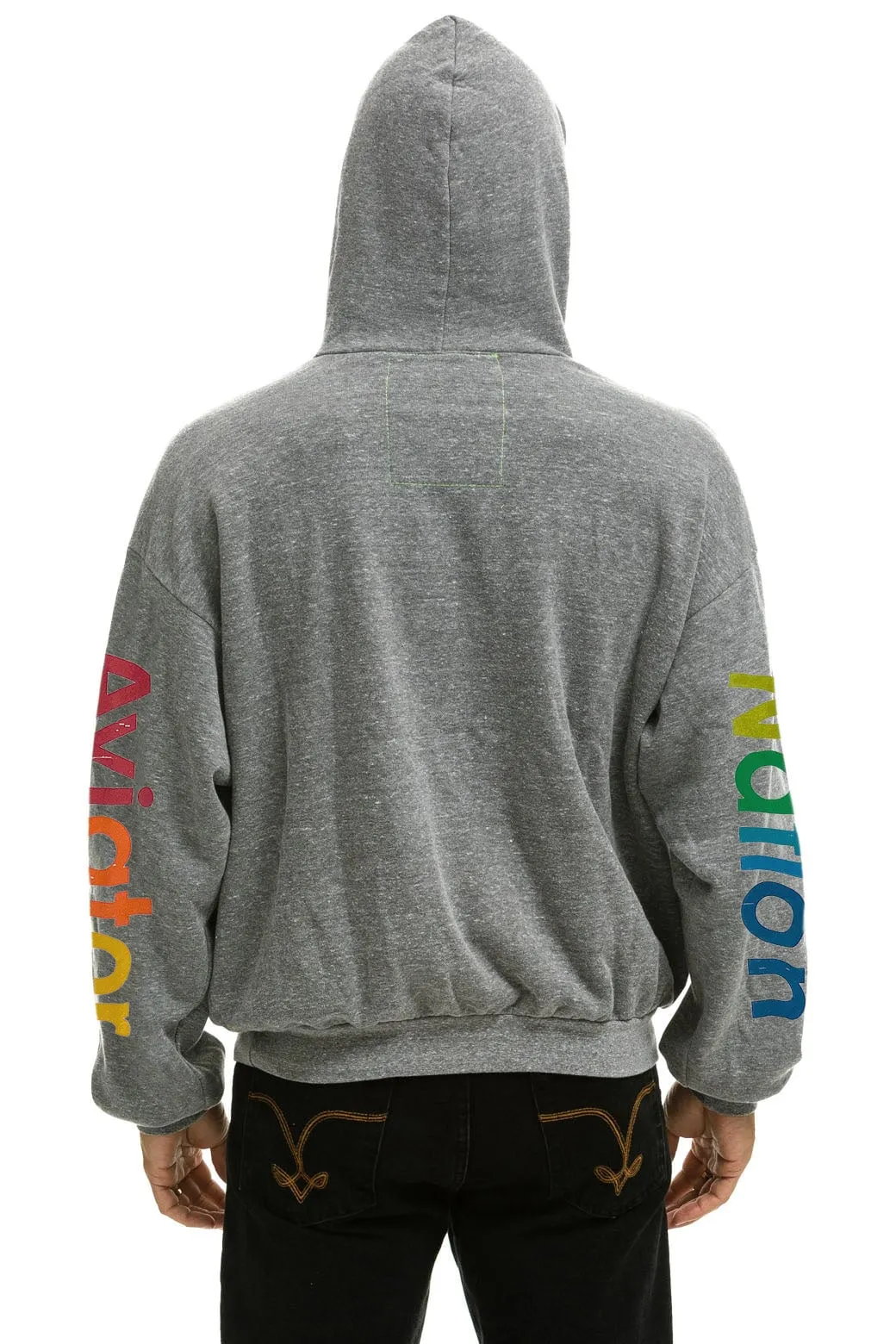 AVIATOR NATION SAN FRANCISCO RELAXED PULLOVER HOODIE - HEATHER GREY