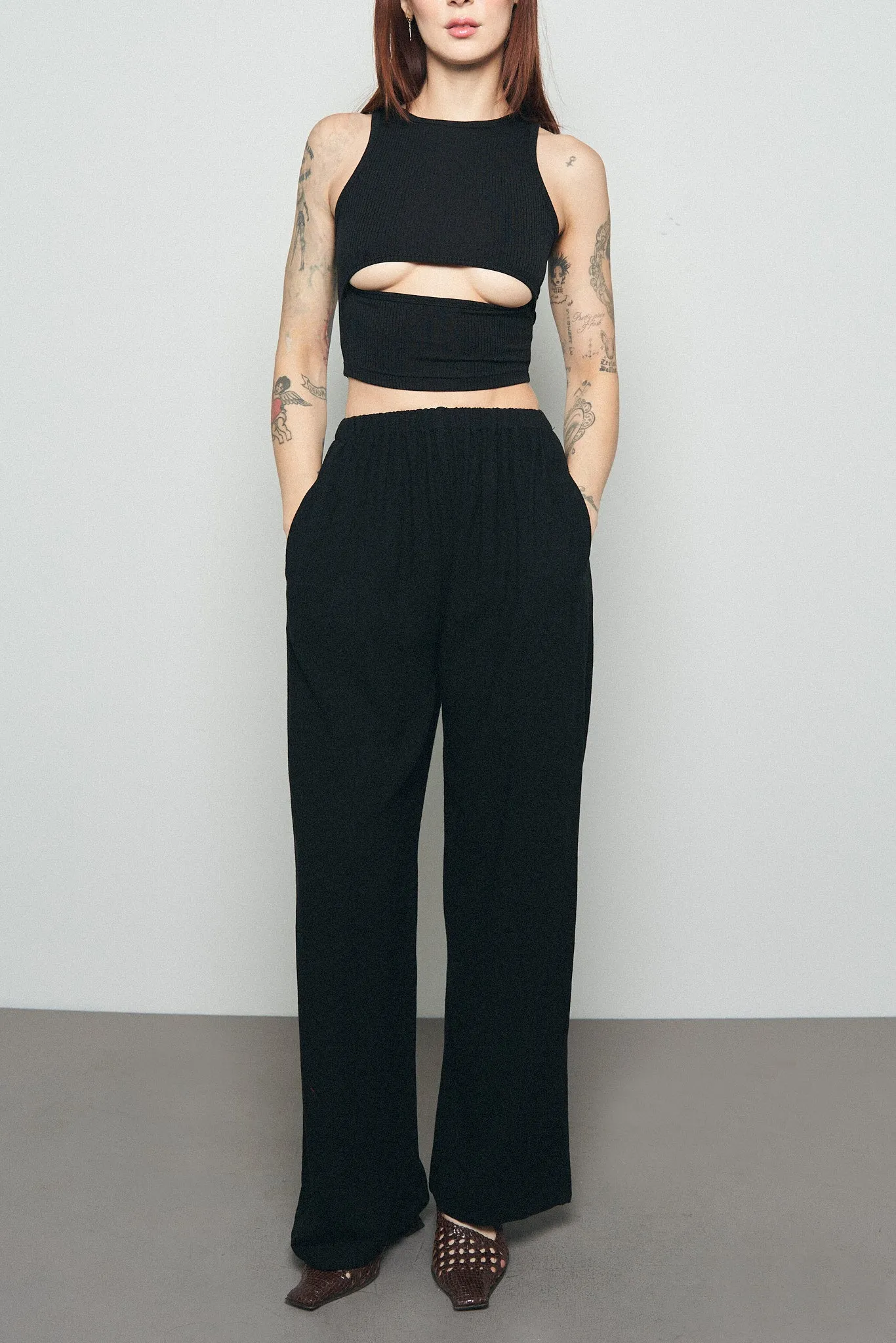 Black Soft Linen Pants