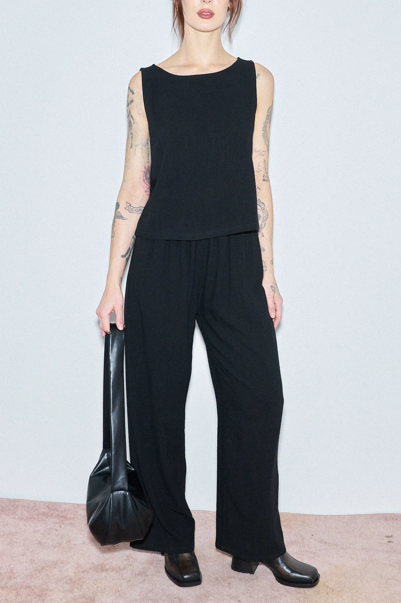 Black Soft Linen Pants