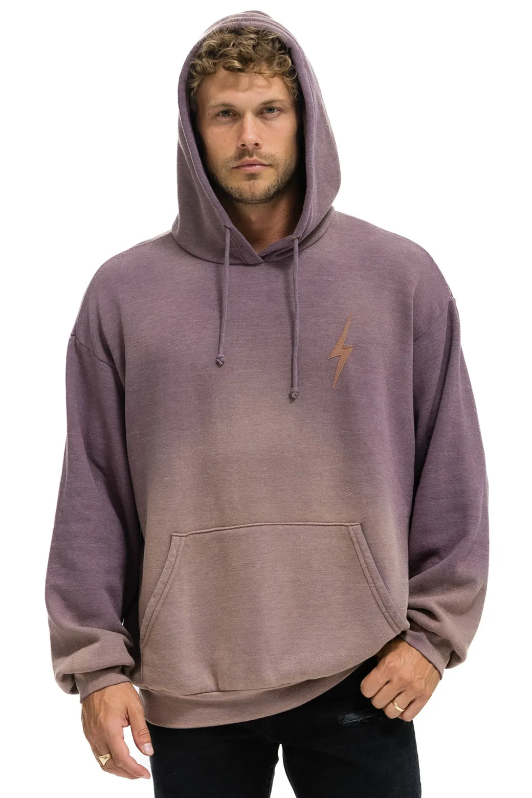 BOLT STITCH 2  RELAXED PULLOVER HOODIE - FADED MOCHA