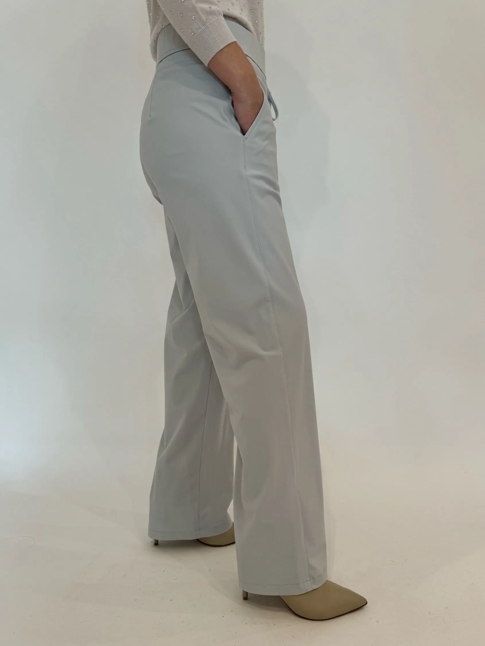 Candice Straight Pants - Light Grey