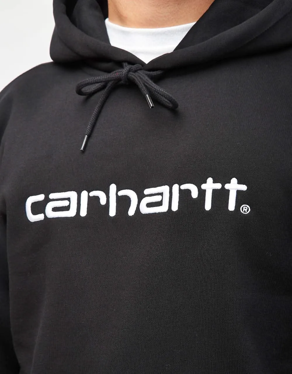 Carhartt WIP Hooded Carhartt Sweatshirt - Black/White