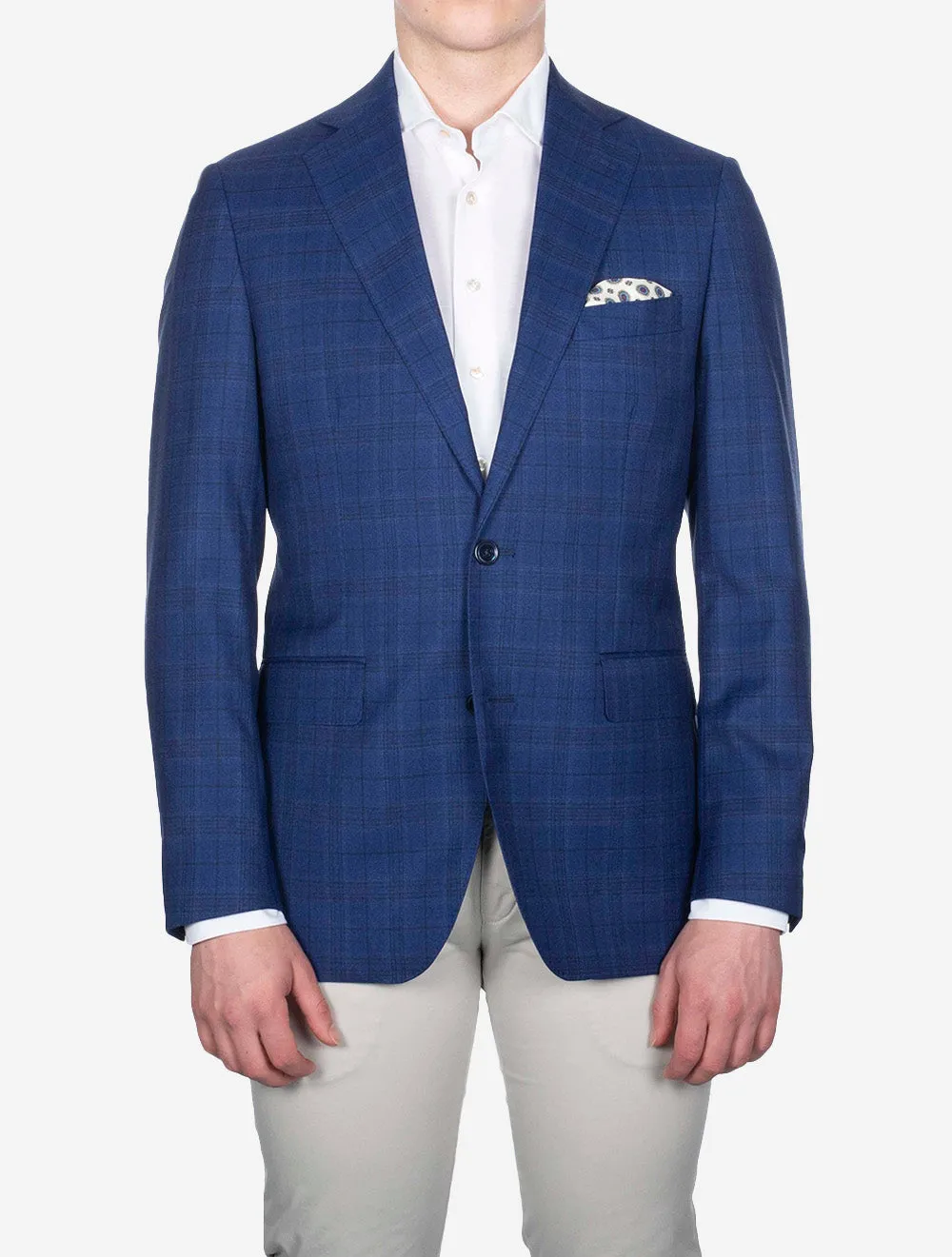 Delfino Check Jacket Blue