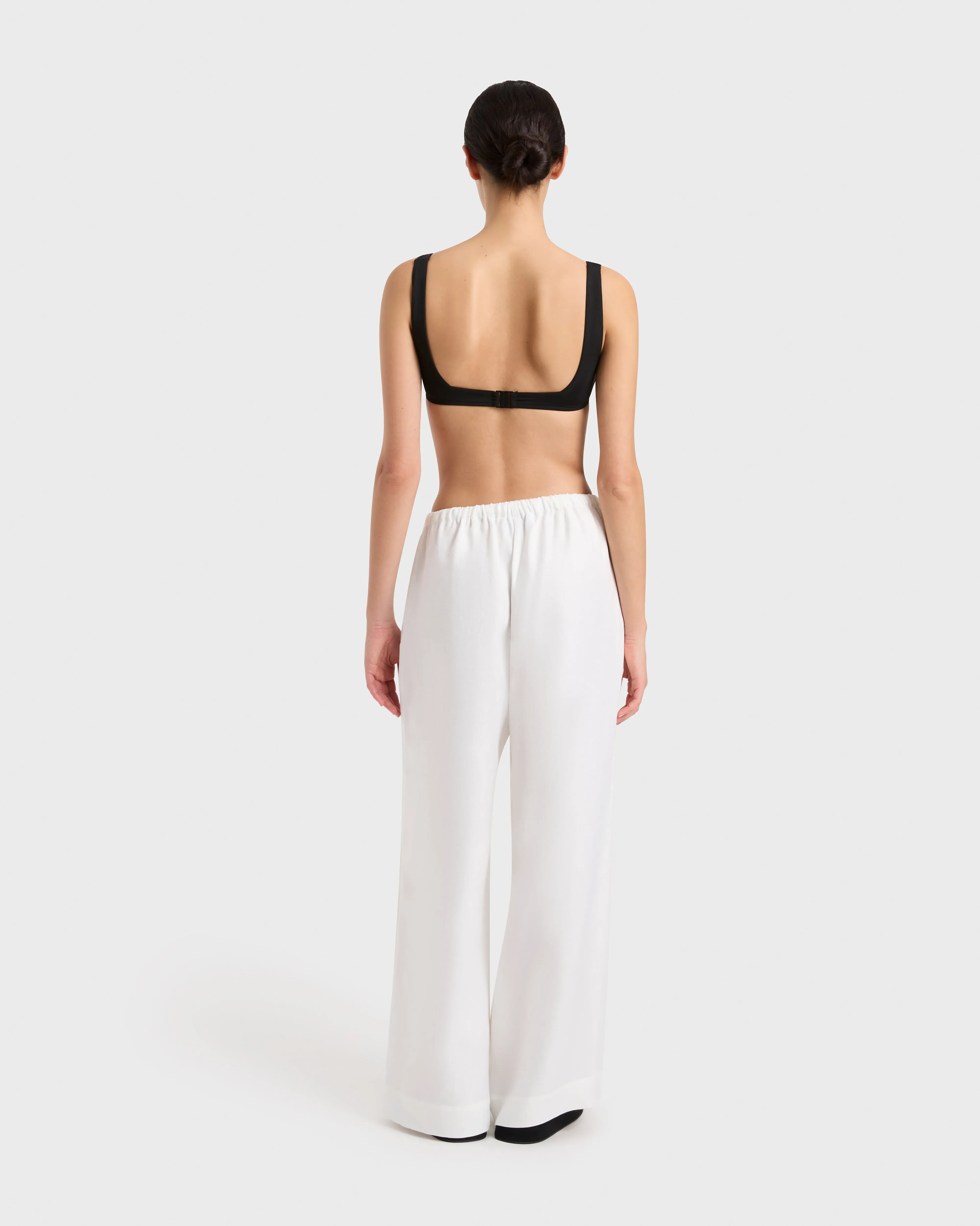 Delphi Drawstring Pant - White