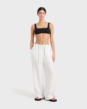 Delphi Drawstring Pant - White