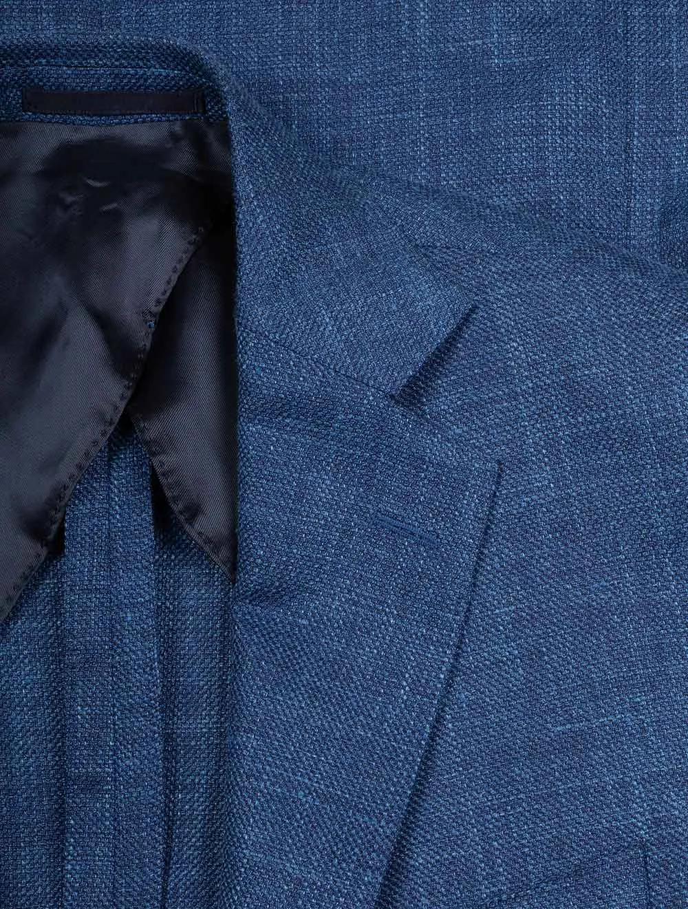 Drago Wool Silk Linen Half Lined Jacket Blue