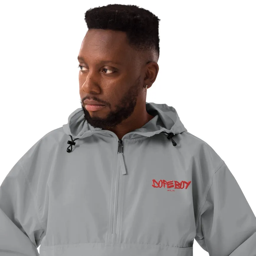 Embroidered Champion Packable Jacket Graphite