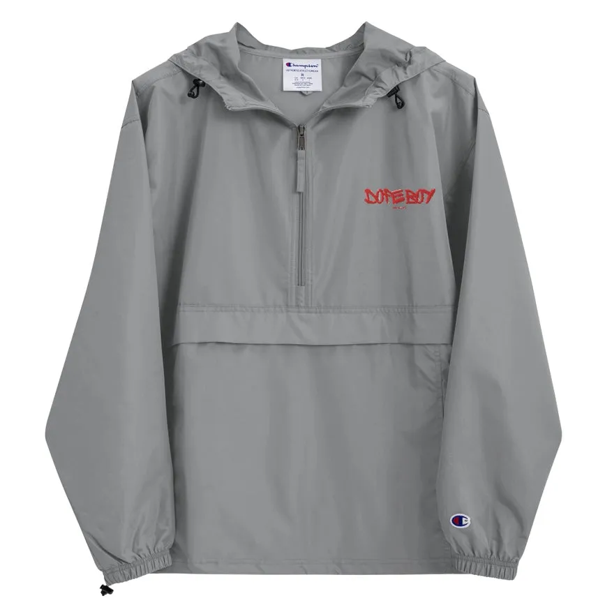 Embroidered Champion Packable Jacket Graphite