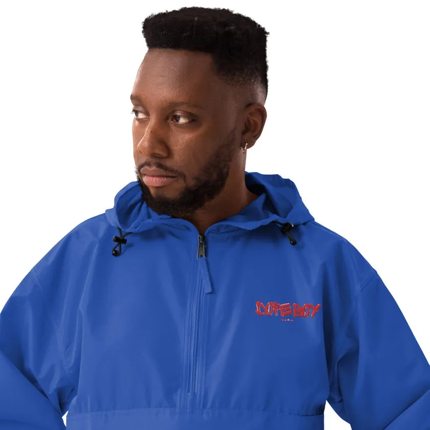 Embroidered Champion Packable Jacket Royal Blue