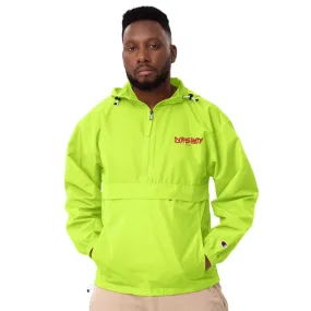 Embroidered Champion Packable Jacket Safety Green