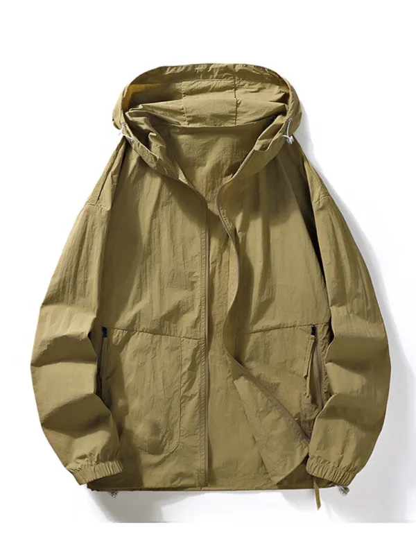 Essential Nylon Hoodie Jacket for Men for Transitional Weather