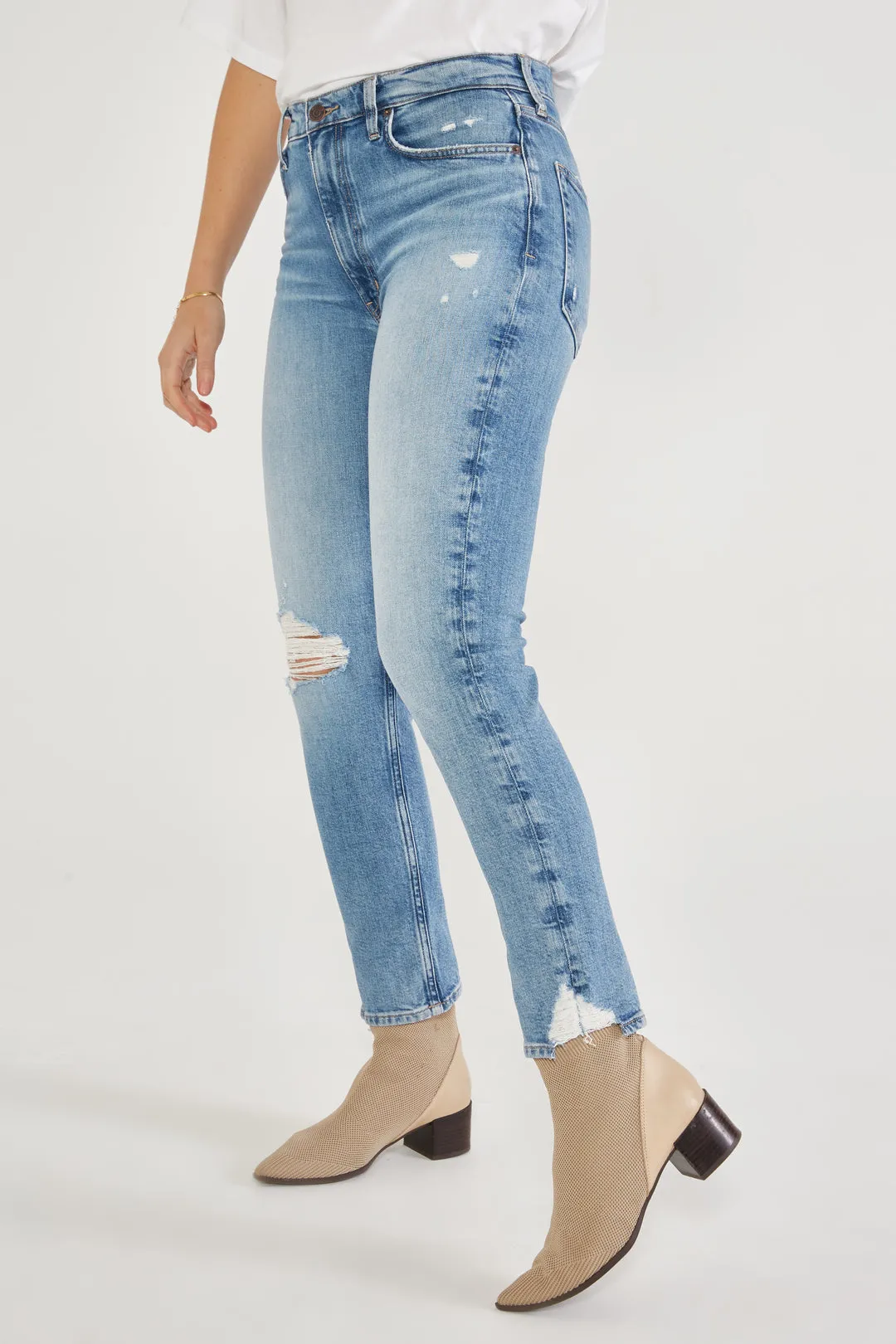 Etica Scarlet Mid Rise Slim Rock Pool Denim Jeans