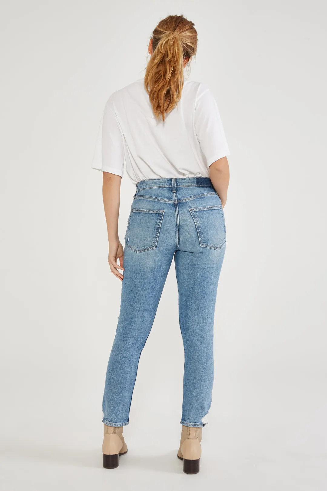 Etica Scarlet Mid Rise Slim Rock Pool Denim Jeans