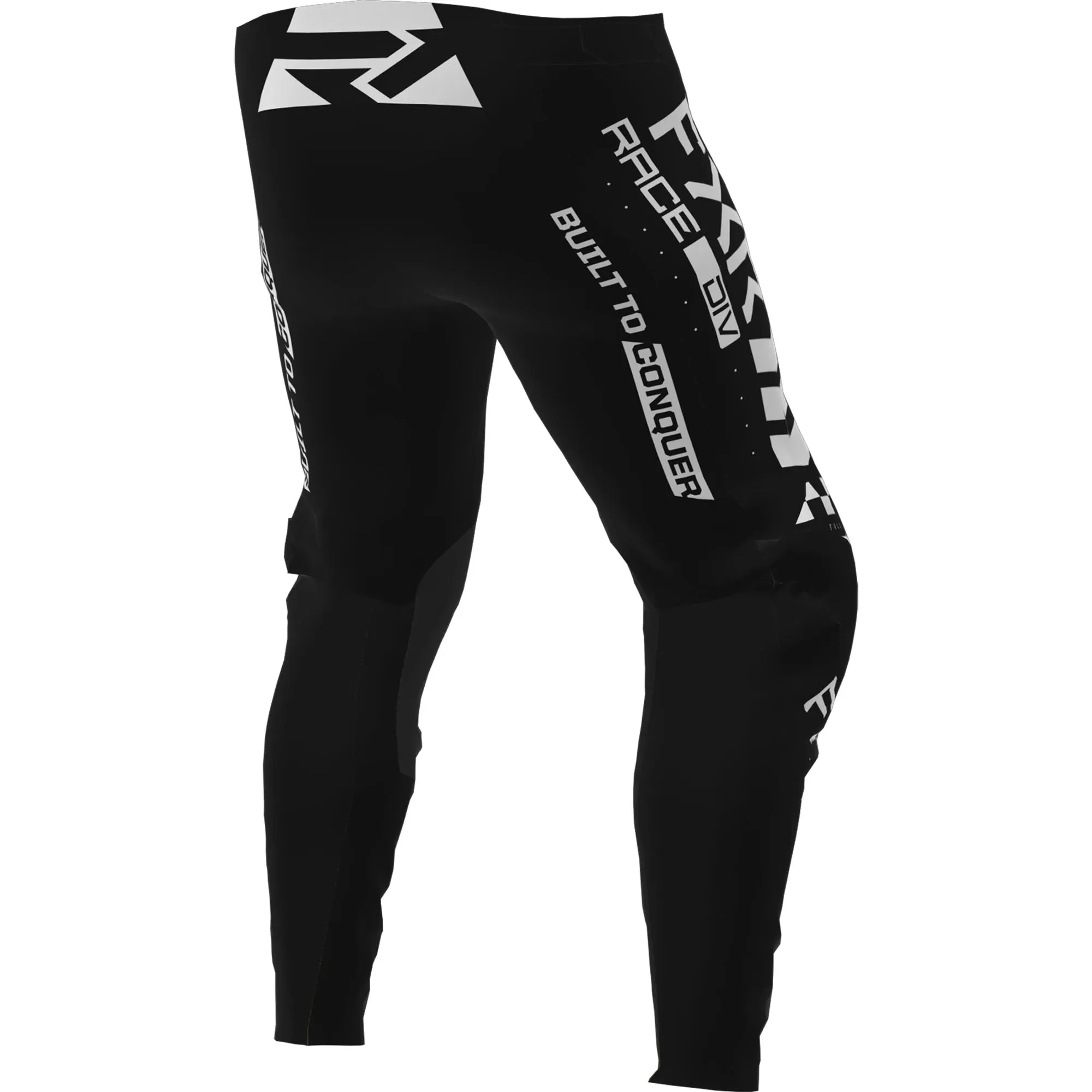 FXR  Black Youth Podium MX Pants Lightweight Stretch Fabric Flexible Comfort