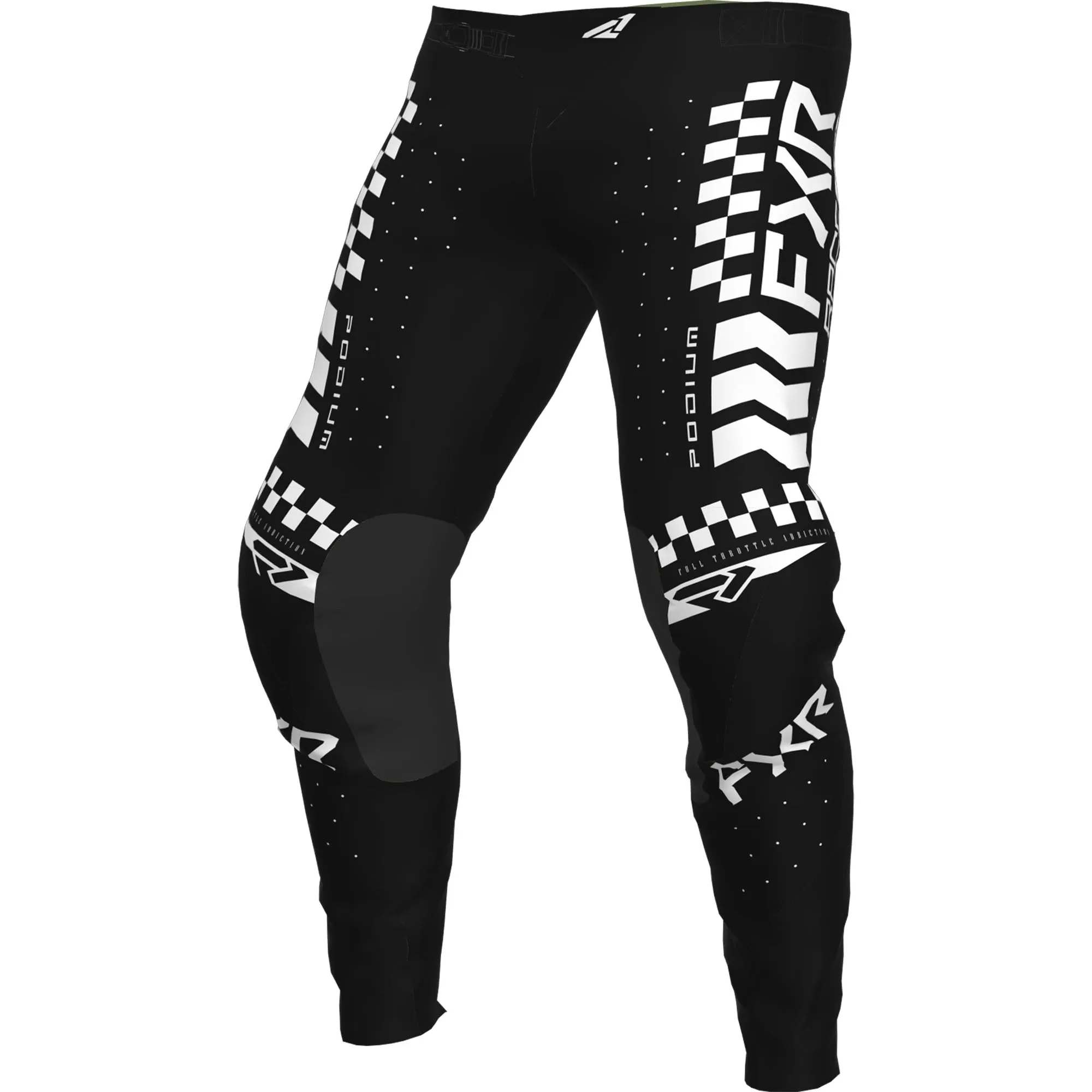 FXR  Black Youth Podium MX Pants Lightweight Stretch Fabric Flexible Comfort