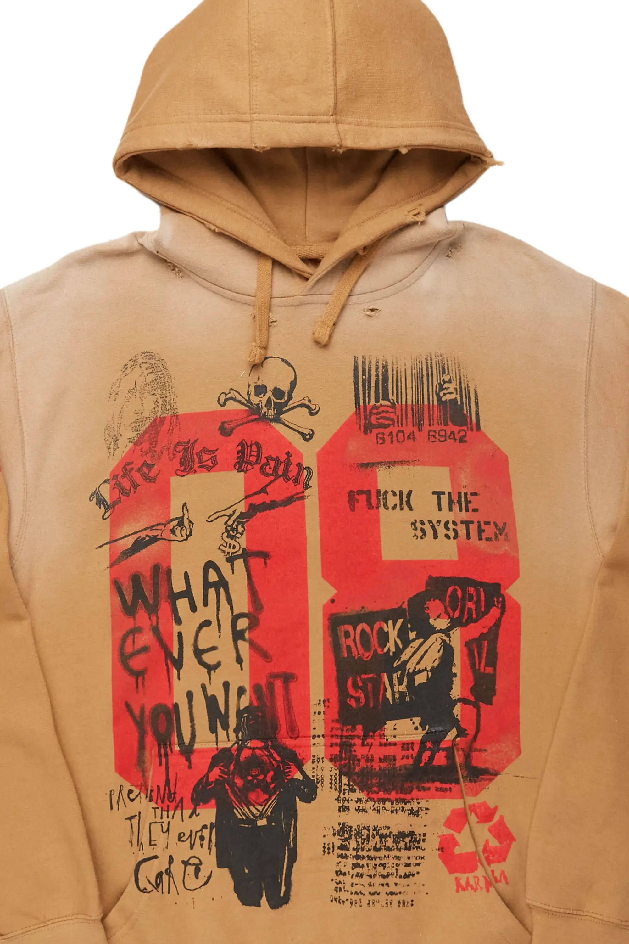 Grill Tan Graphic Hoodie