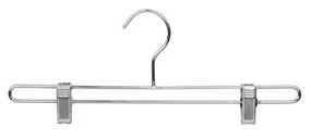 Heavy Duty Metal Bottom Hanger With Clips Skirts Swimsuits Hanging Retail Display 14" Chrome Lot of 100 New