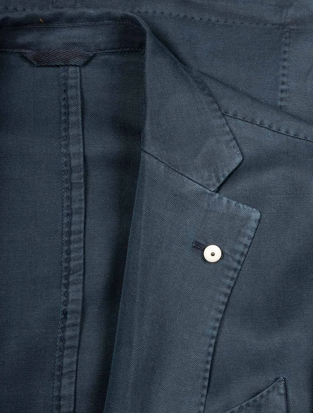 Herringbone Unlined Jacket Blue