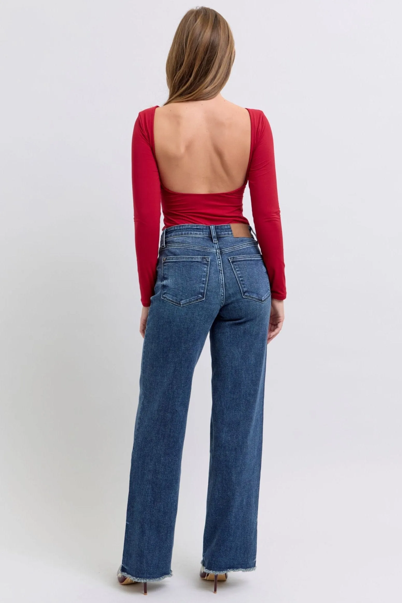 Judy Blue Mid Rise Wide Leg Tinted Classic Jeans