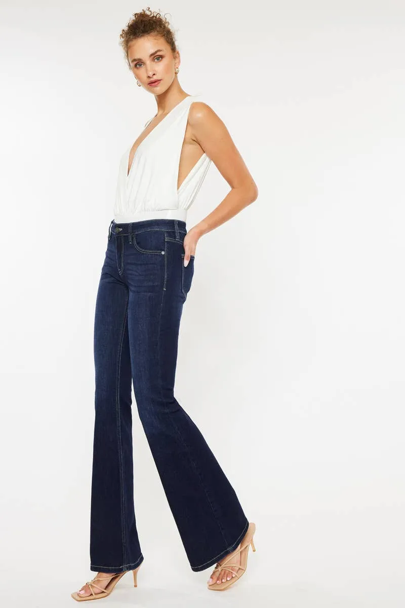 Kancan Dark Wash Flare Jeans