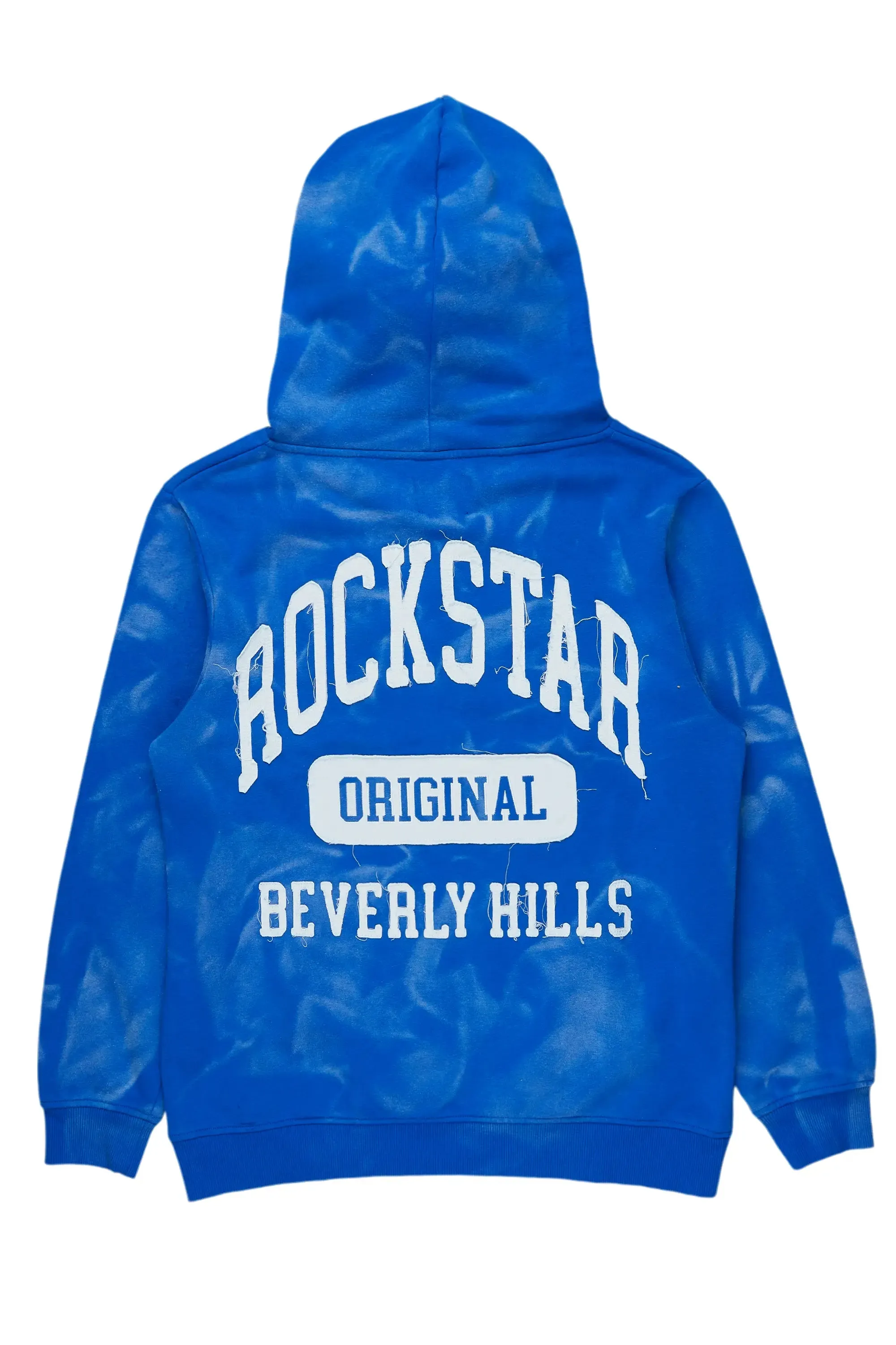 Karlo Royal Blue Graphic Painter Hoodie