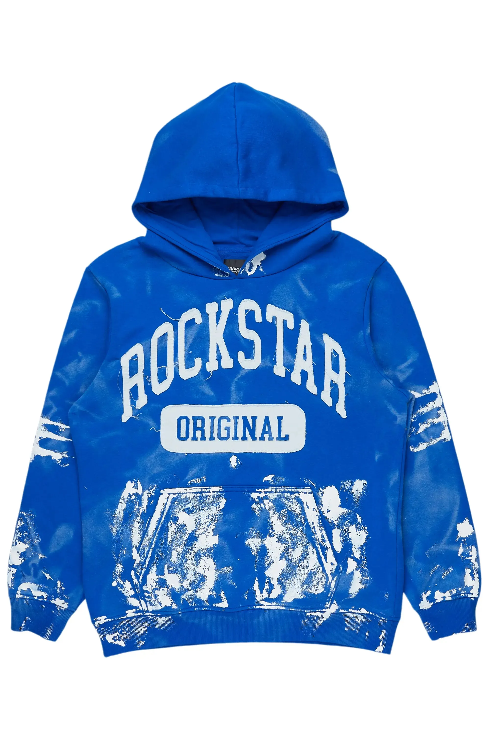 Karlo Royal Blue Graphic Painter Hoodie