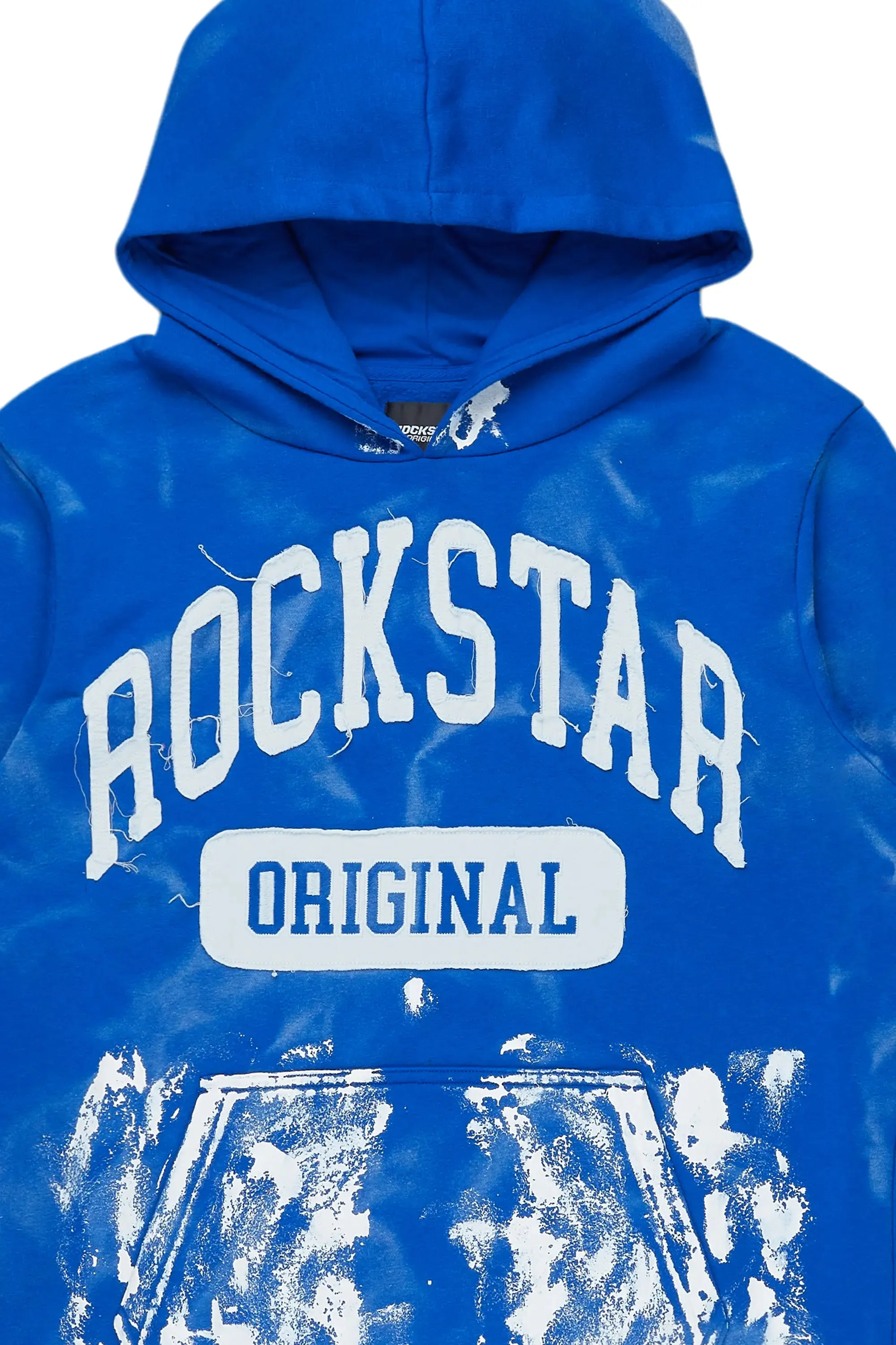 Karlo Royal Blue Graphic Painter Hoodie