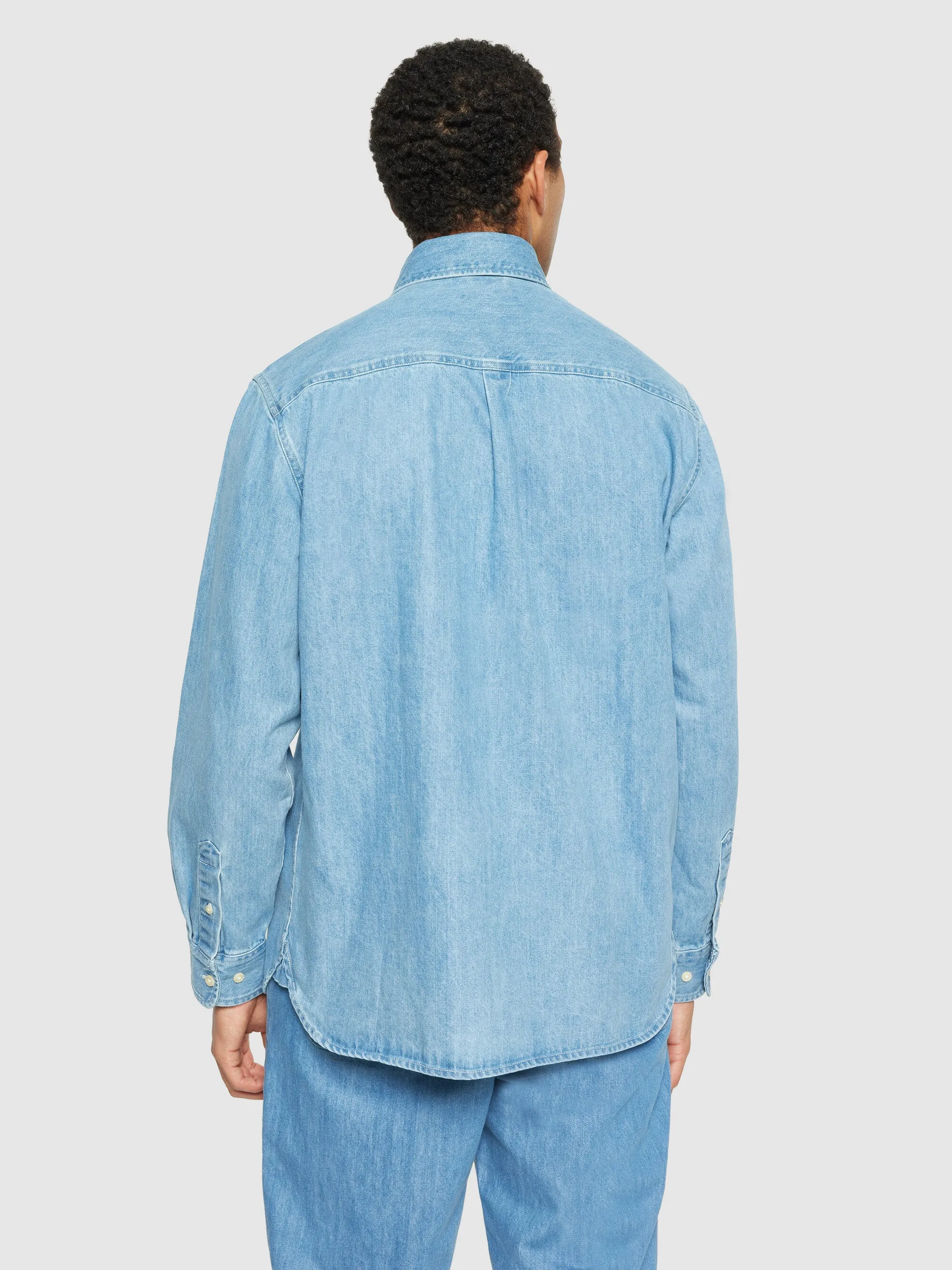 Loose denim shirt - GOTS/Vegan - Light Blue denim