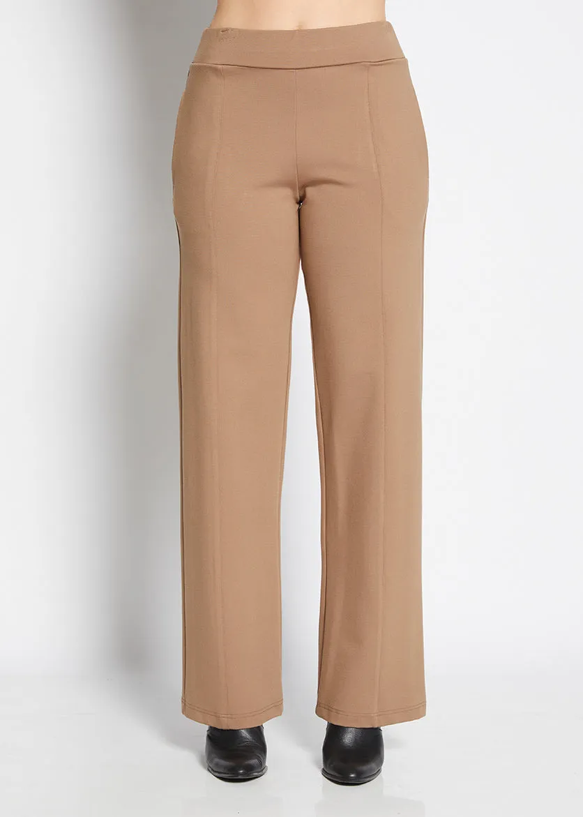 Marist ponte wide leg pant in Ginger