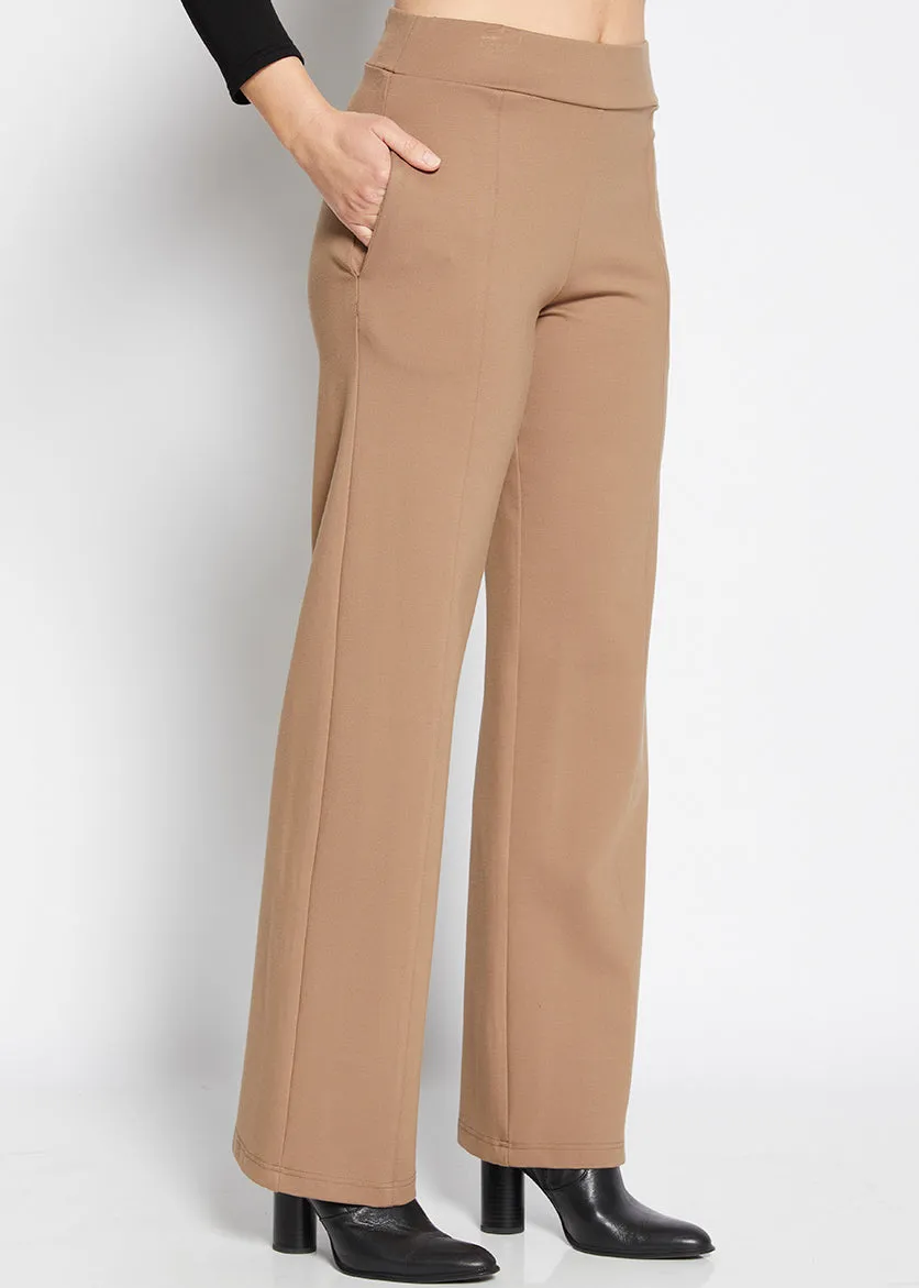 Marist ponte wide leg pant in Ginger