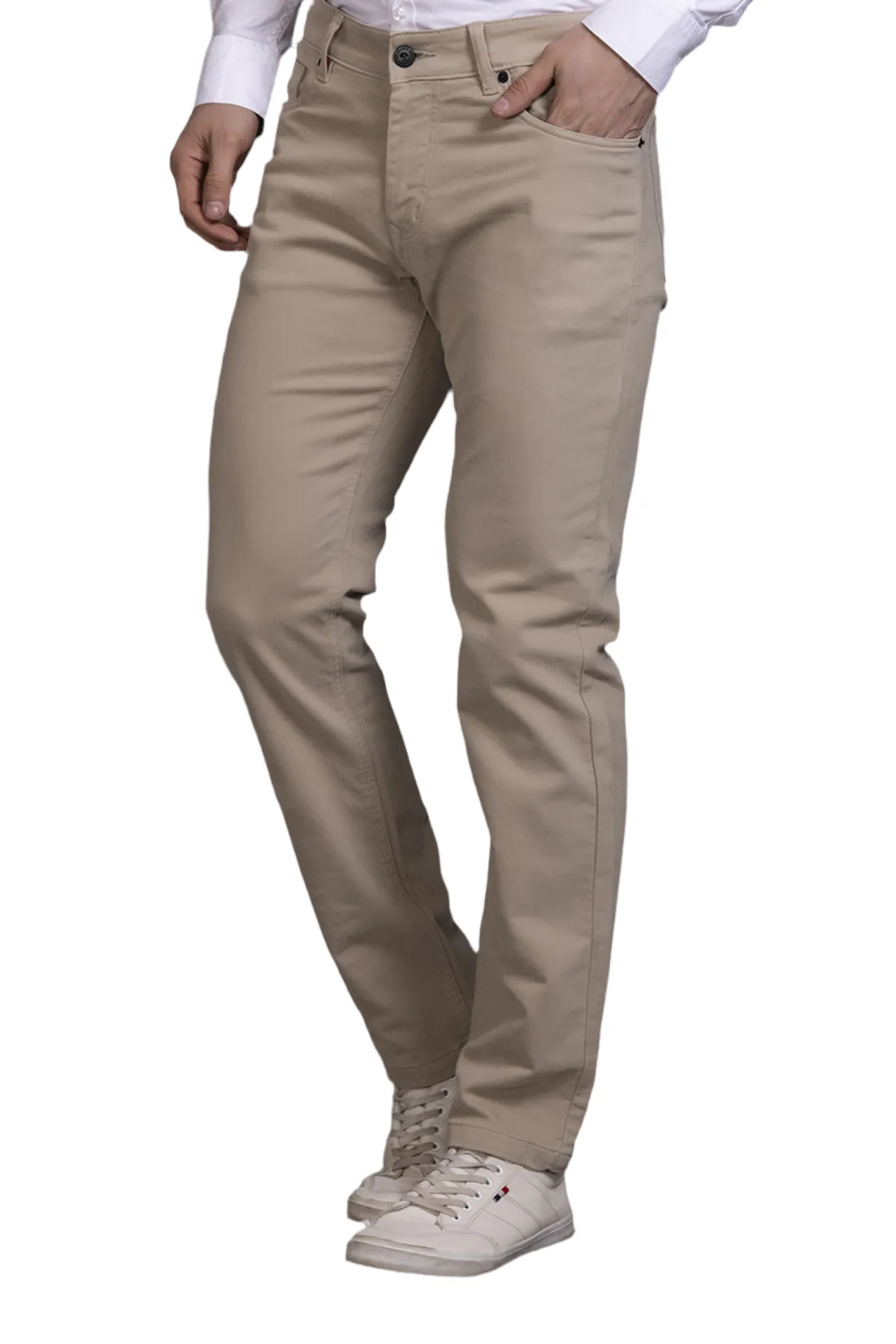 Men Colored jeans Slimfit-Cream