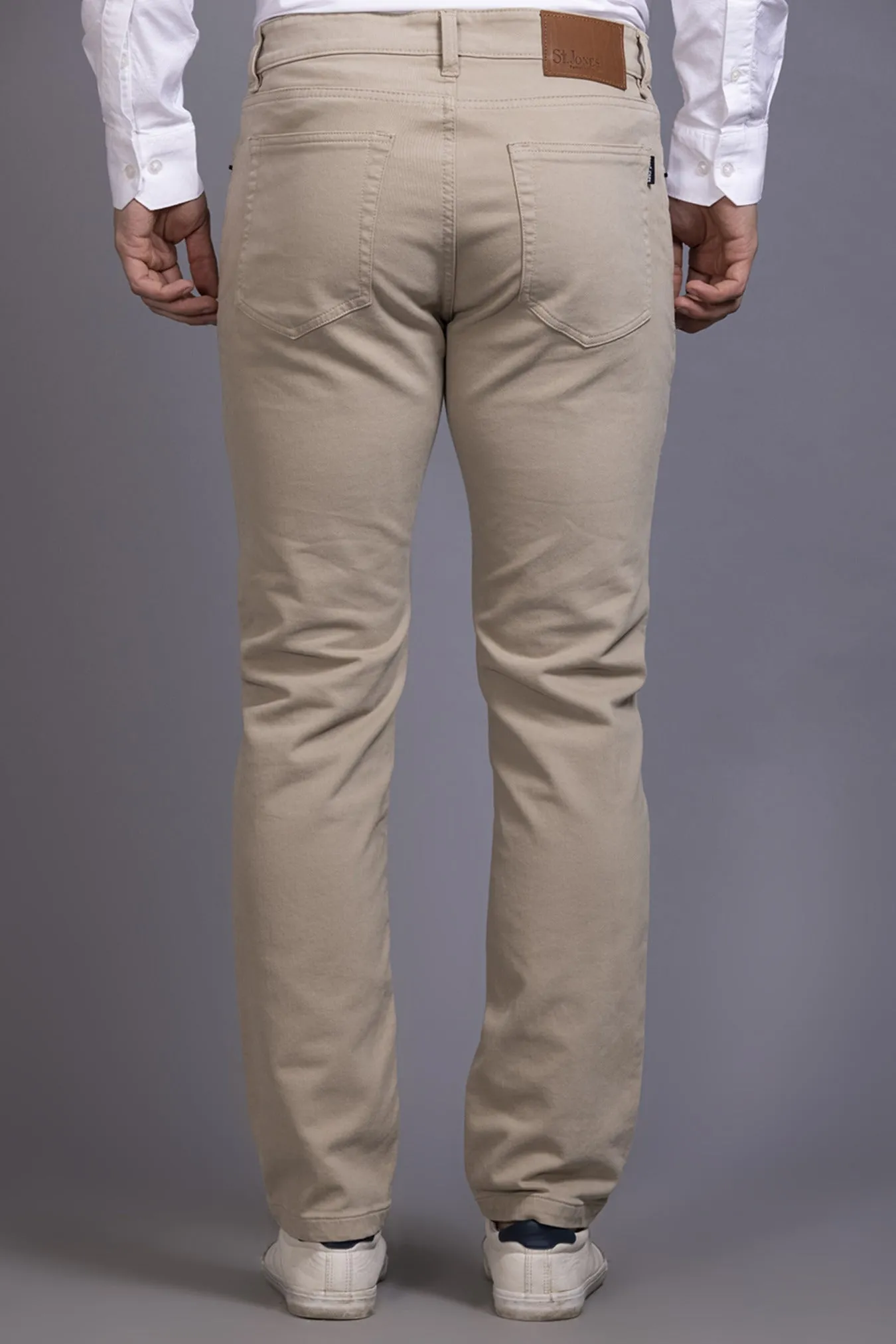 Men Colored jeans Slimfit-Cream