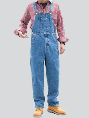 Men's Classic Wear Resistant Loose Denim Overalls