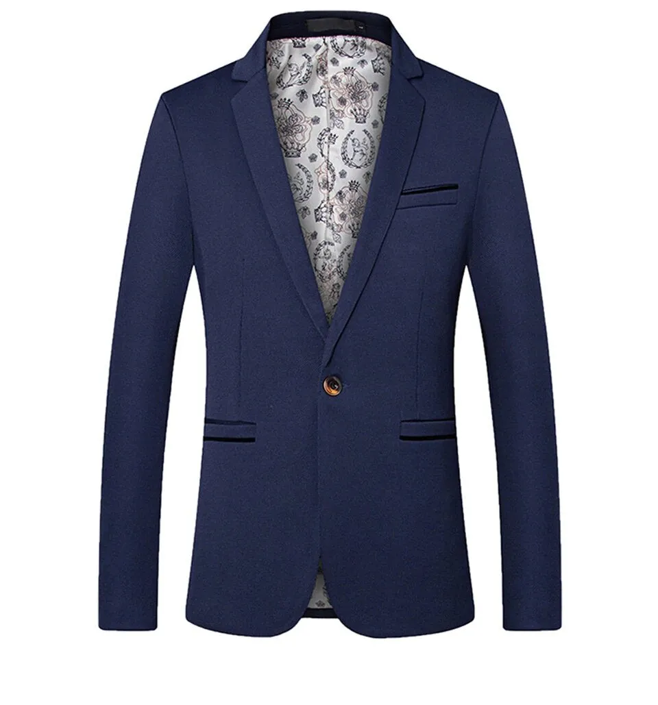 Men's Spring/Autumn British Style Casual Slim Fit Blazer