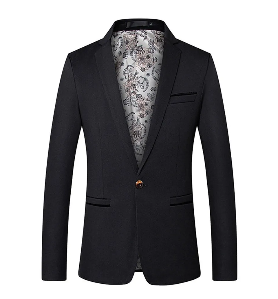 Men's Spring/Autumn British Style Casual Slim Fit Blazer