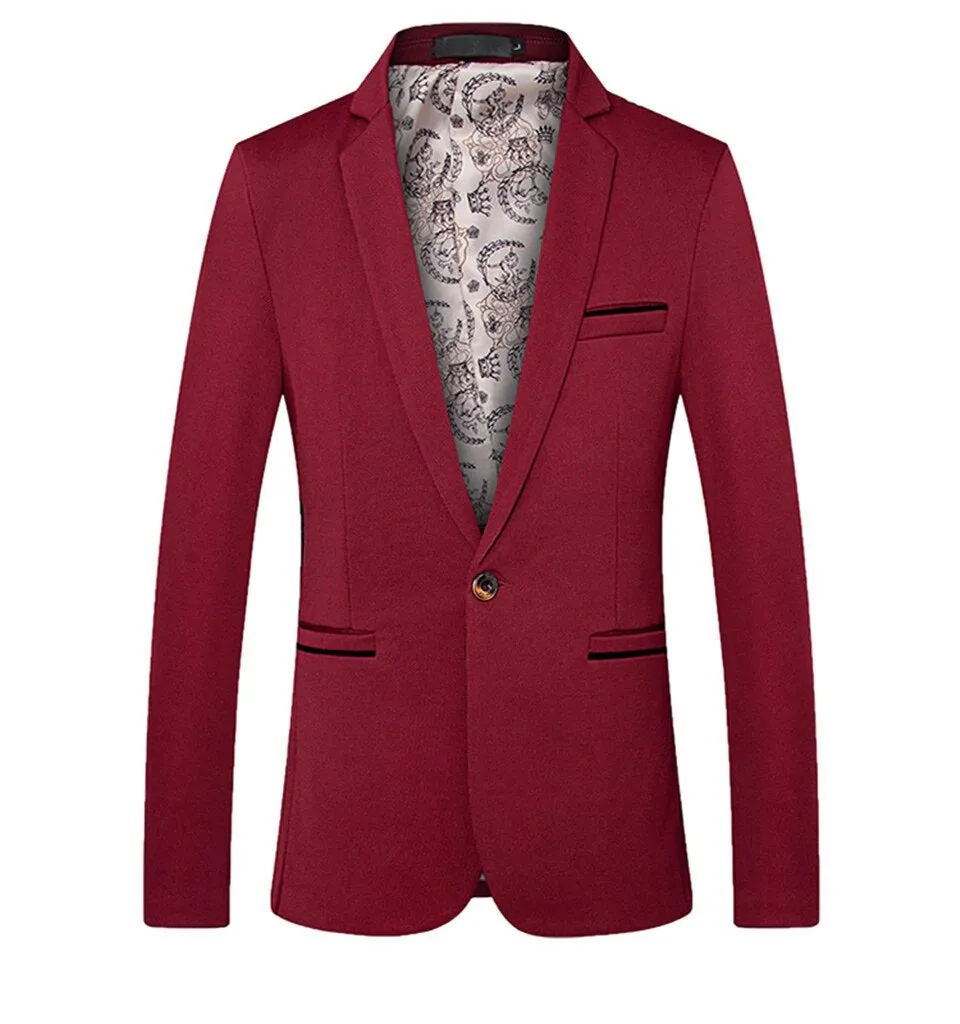 Men's Spring/Autumn British Style Casual Slim Fit Blazer