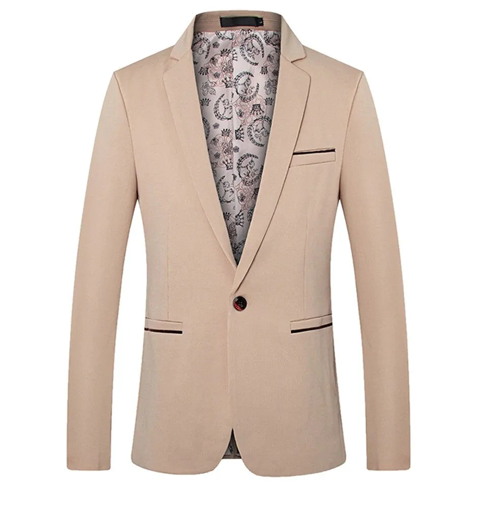 Men's Spring/Autumn British Style Casual Slim Fit Blazer