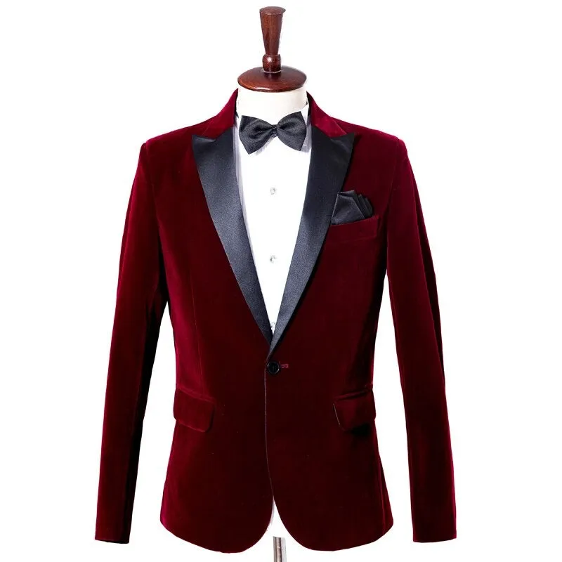 Men's Wedding Velvet Blazer