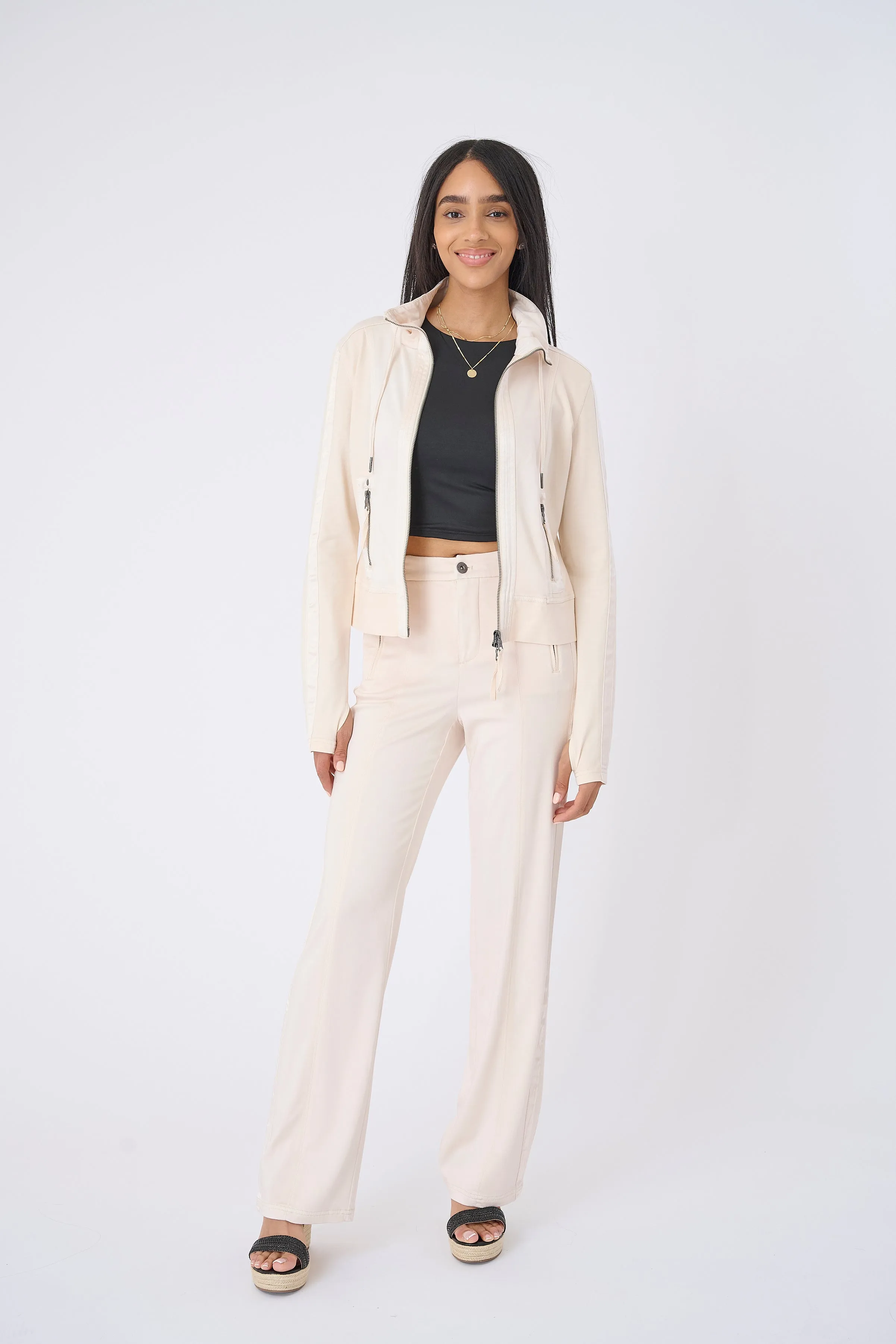 Monaco Stretch Viscose Track Pant