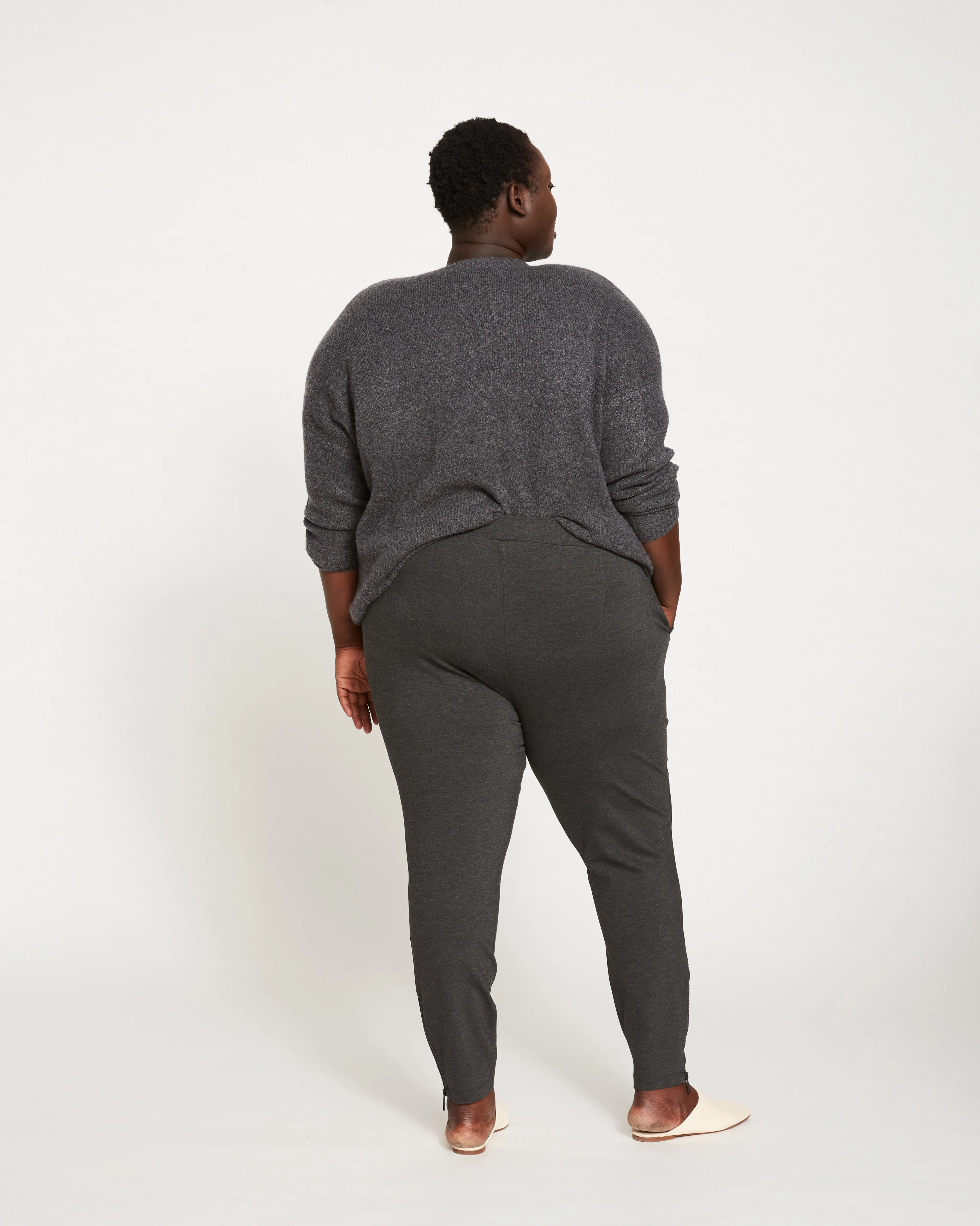 Moro Pocket Signature Ponte Pants - Charcoal