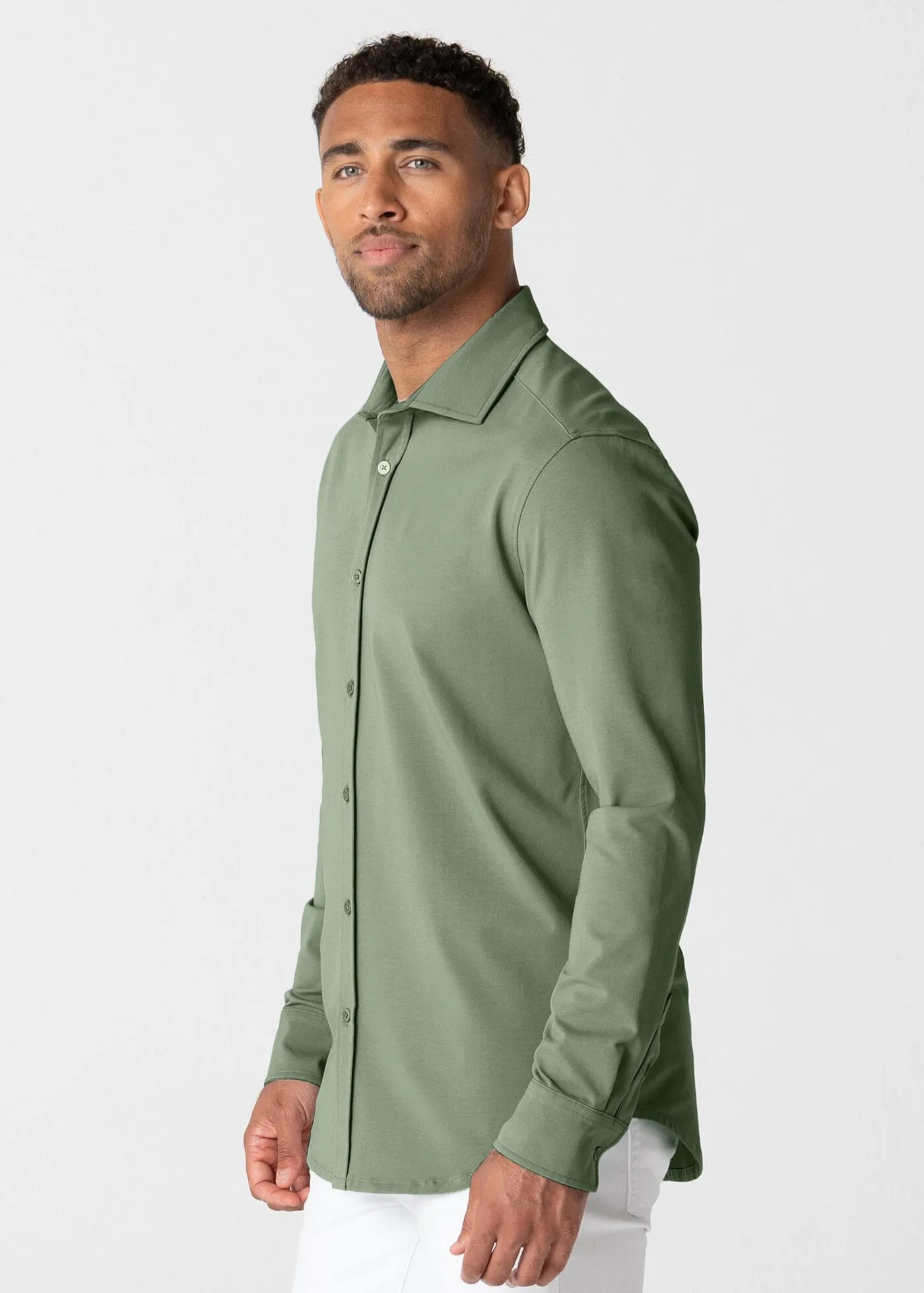 Polished Shirt | Sage Green