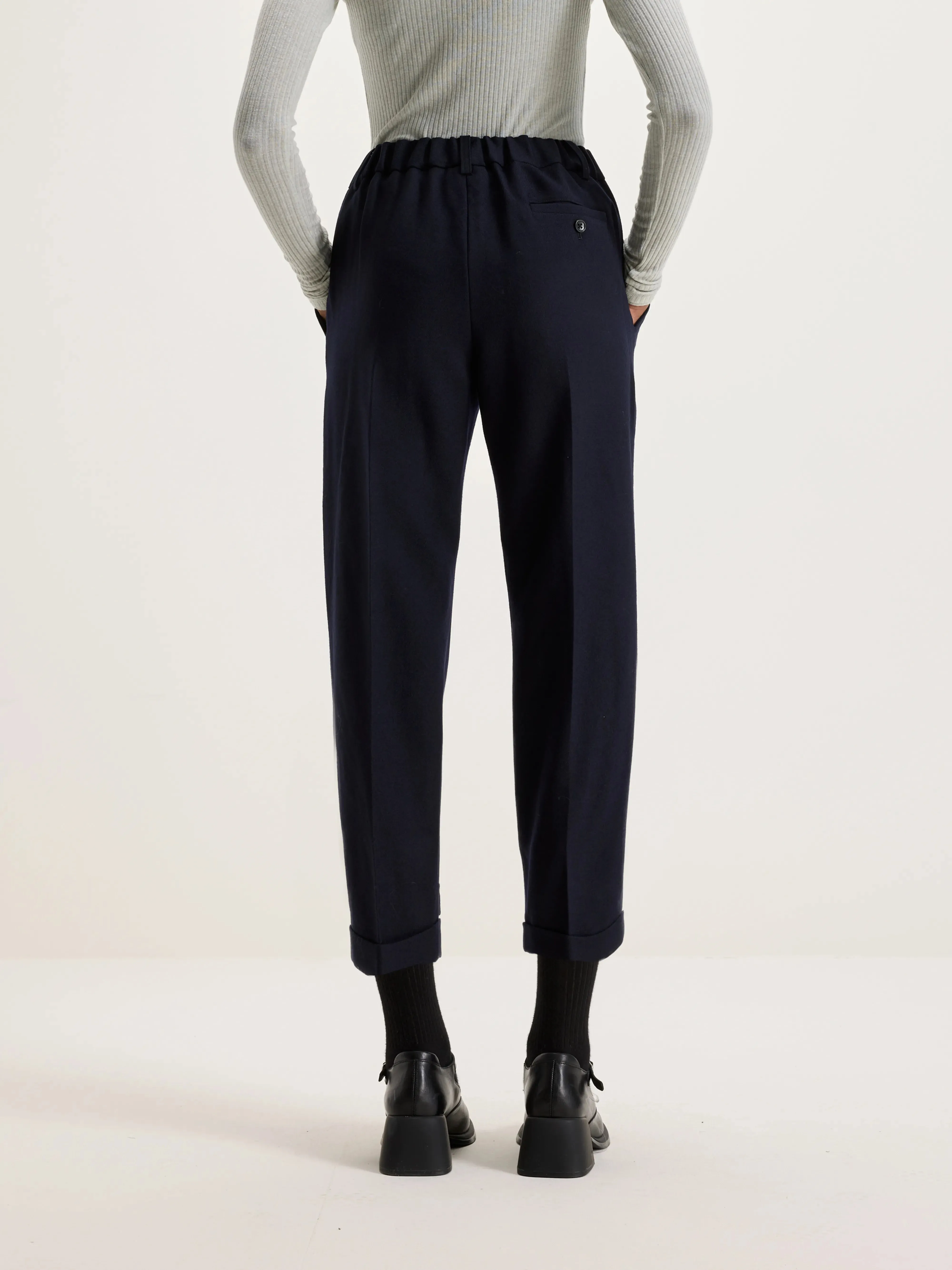 Robin Wool Pants  (242 / W / NAVY)