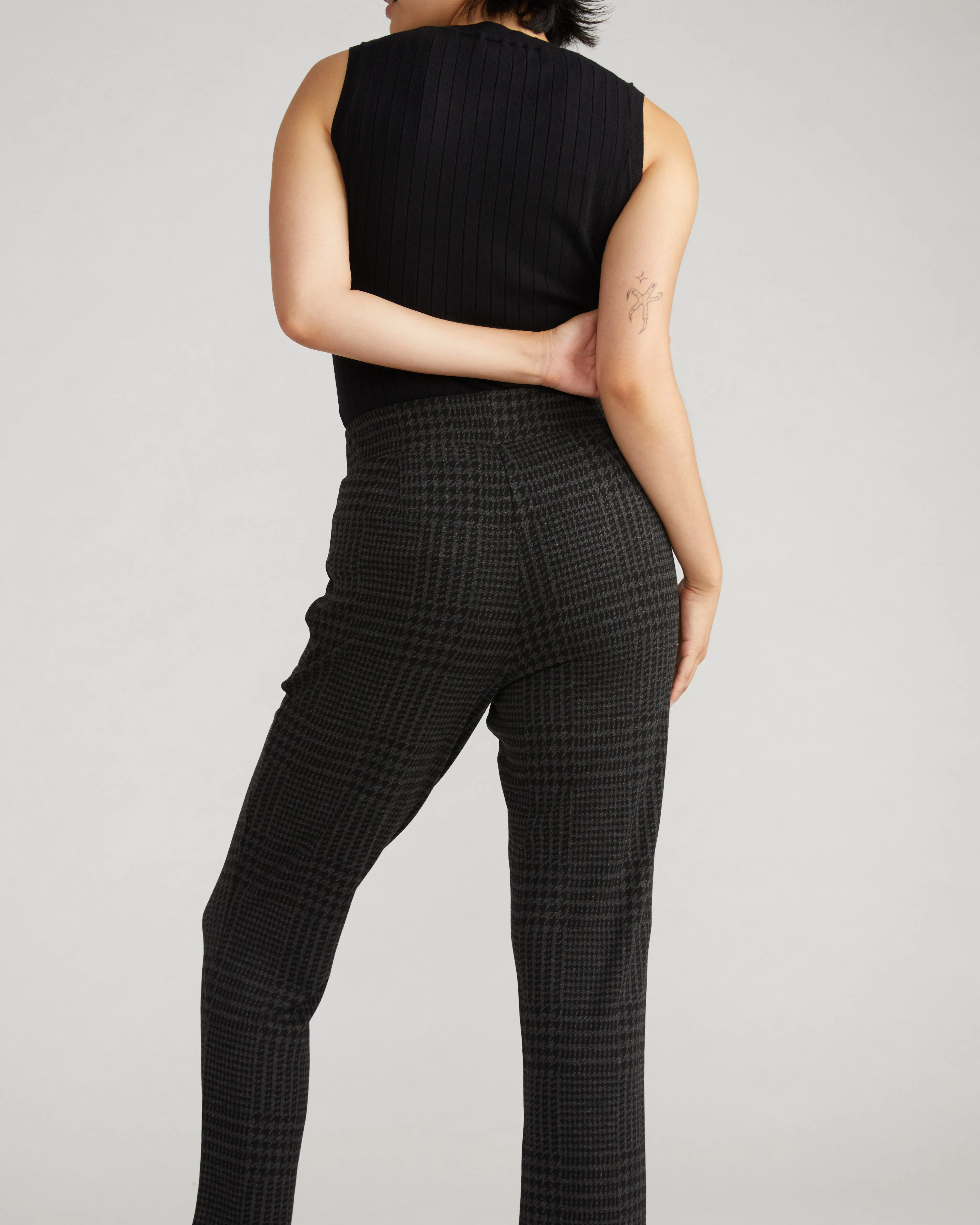 Smart Signature Ponte Pants - Storm Houndstooth