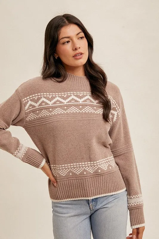 Soft Mock Nordic Sweater