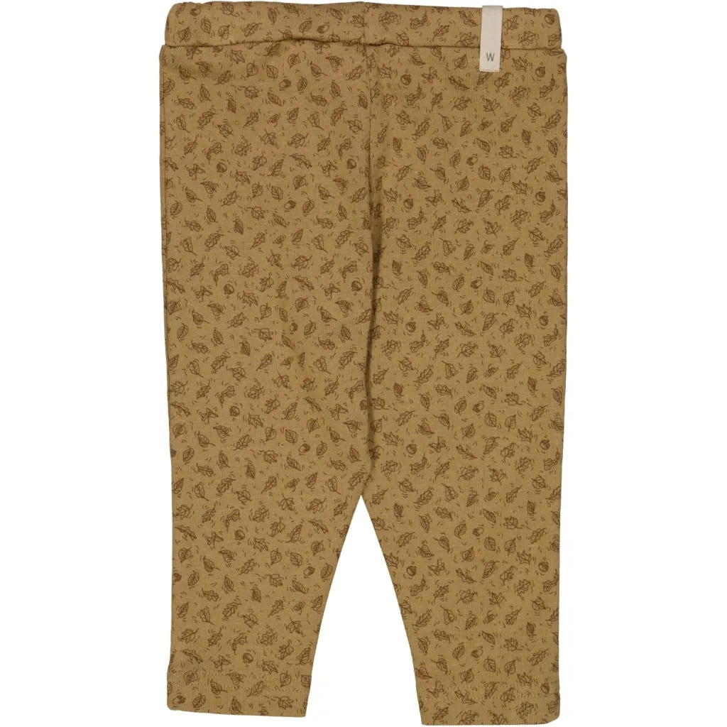 Soft Pants Manfred - khaki leaves