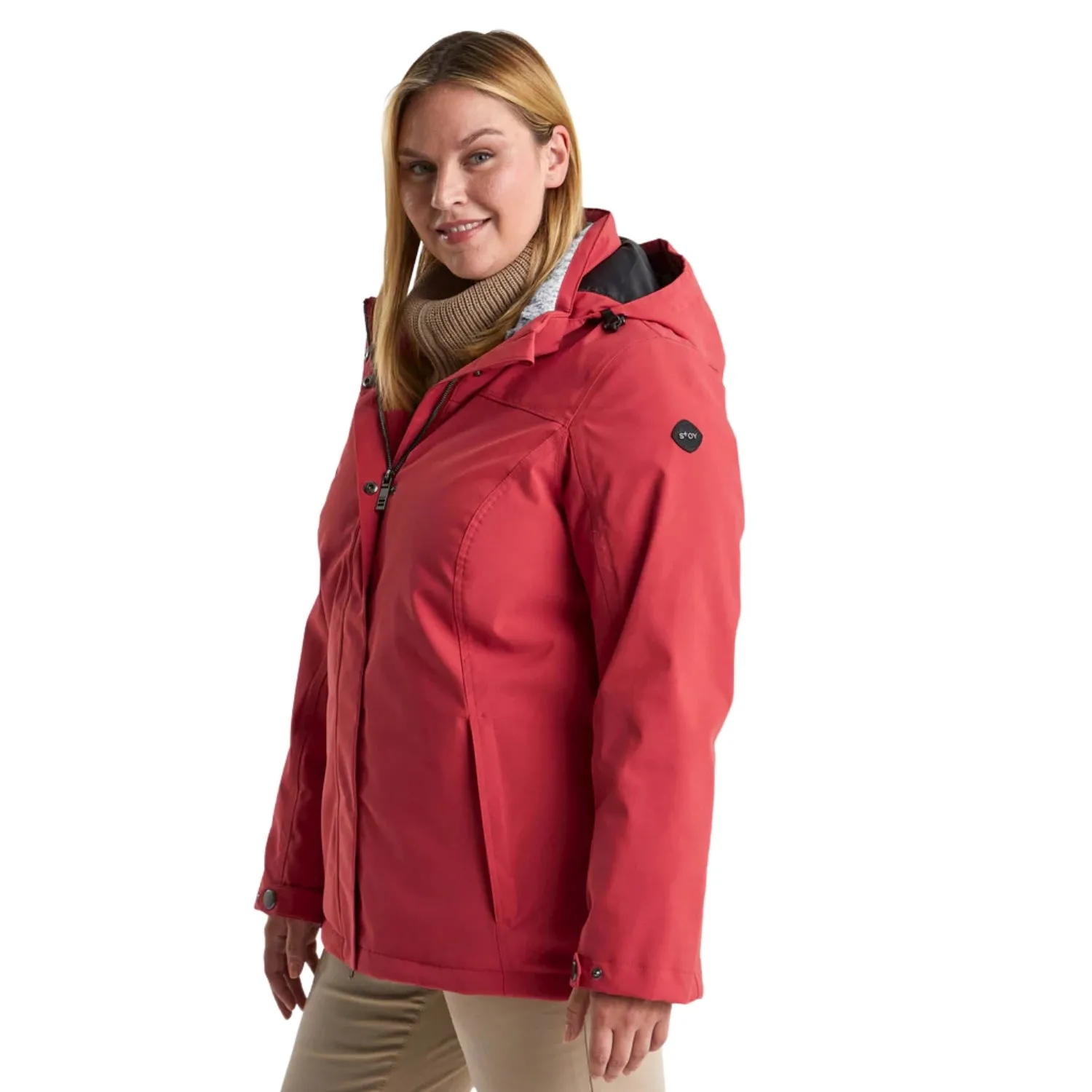 Stoy Agnes Tech Womens Snow Jacket Storm Blue Plus Sizes 24-32