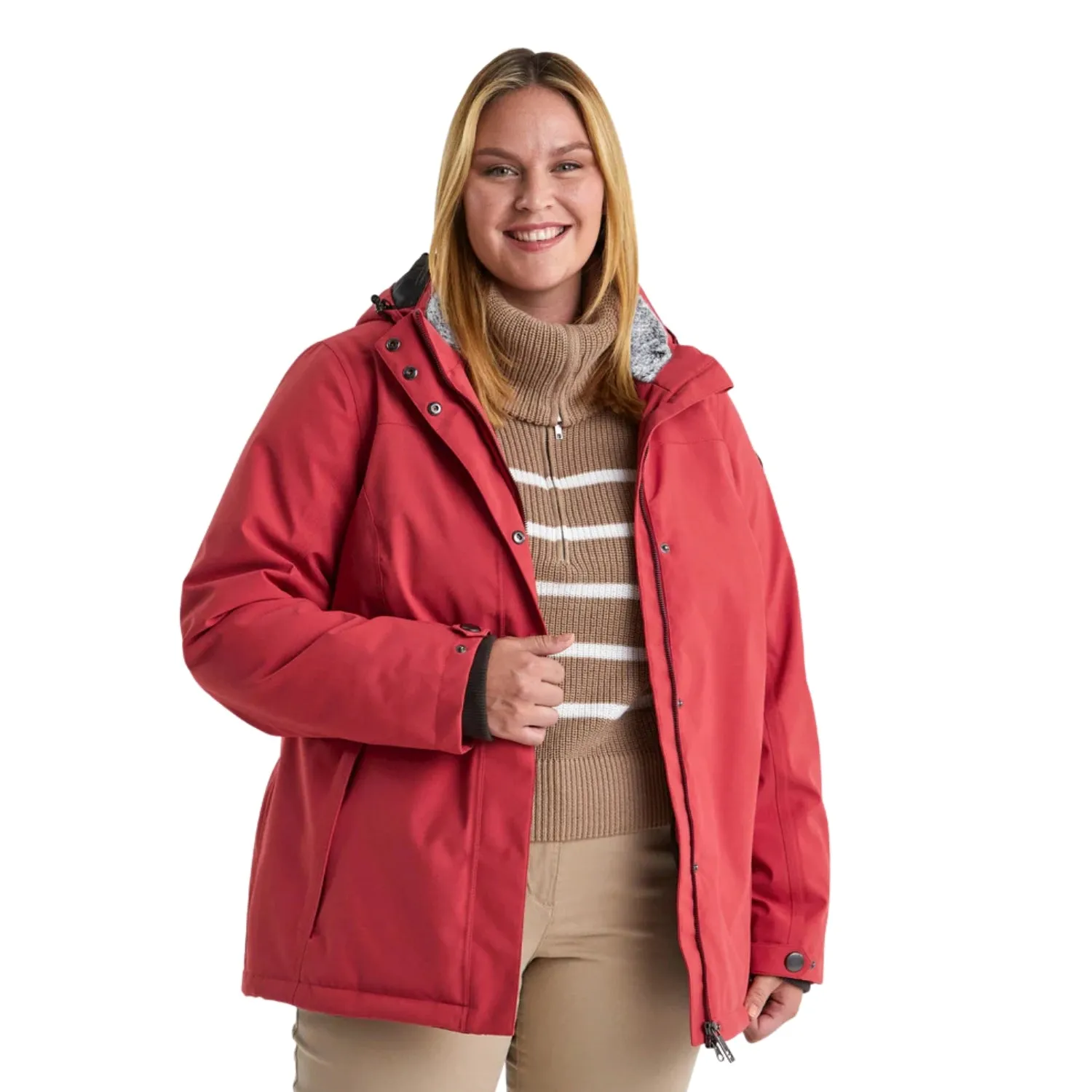 Stoy Agnes Tech Womens Snow Jacket Storm Blue Plus Sizes 24-32